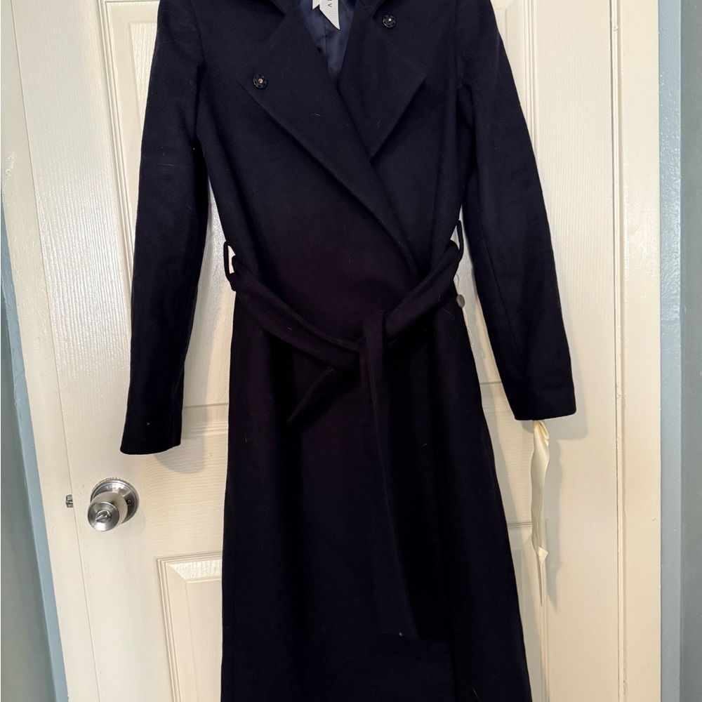 Annie P Black cap londra style coat size 38 NWT